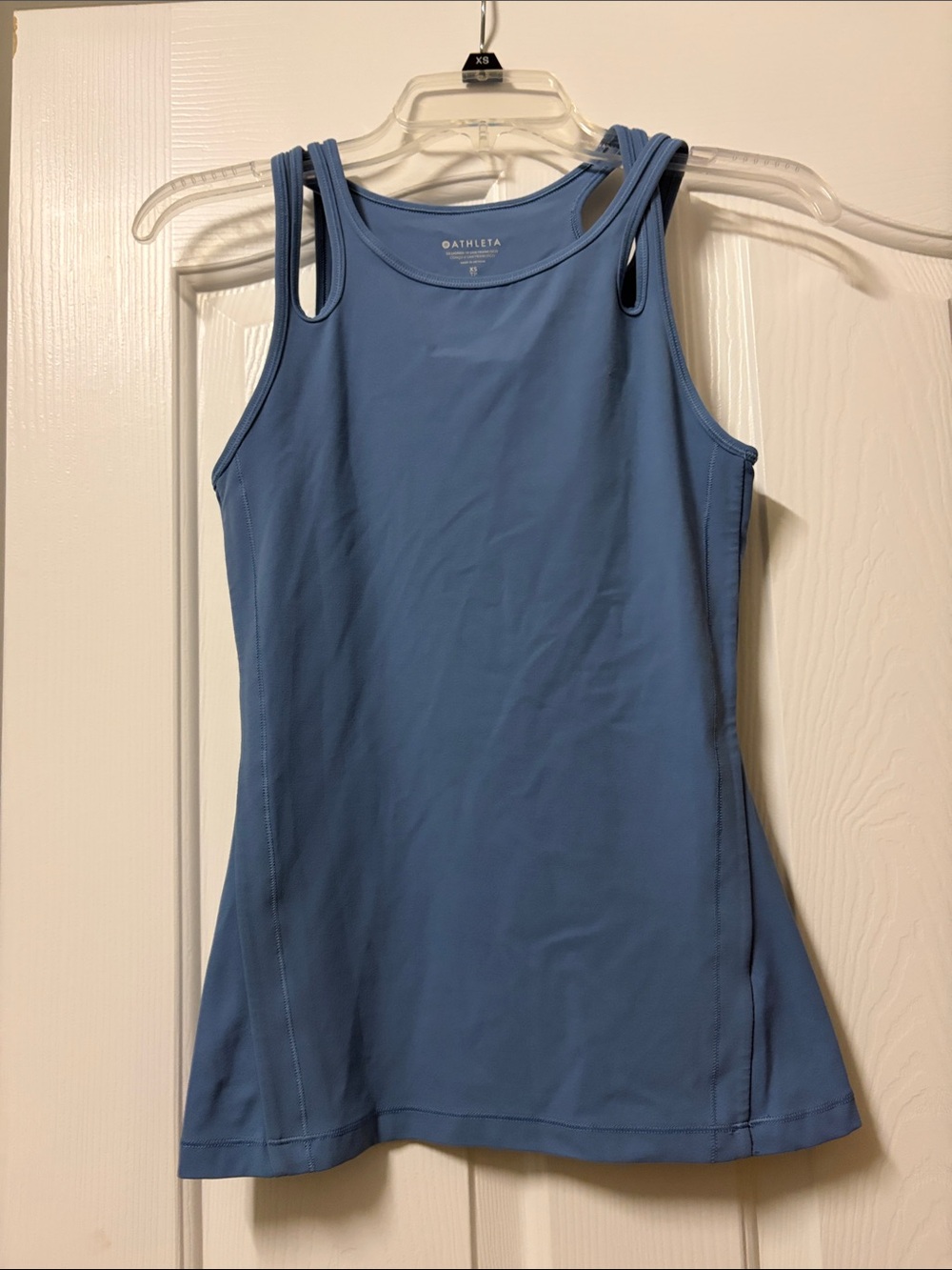 Athleta Dusty Blue Double-Strap Performance Tank